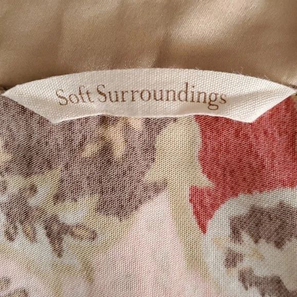 Soft surroundings  Burnout Button-down  velour velvet  Top XS - Picture 6 of 11